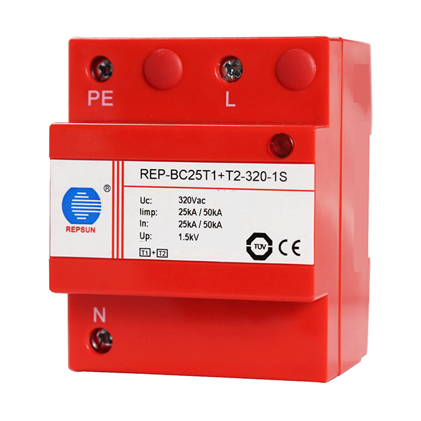 lightning surge spd for ac power supply system(T1+T2) 