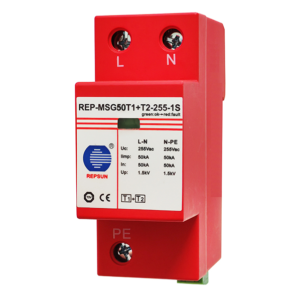 compact size T1+T2 SPD with Iimp:50kA only 36mm for single phase