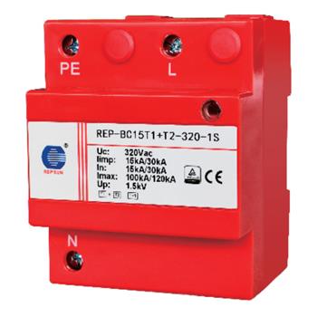 Combination T1+T2 SPD lightning surge protector for power supply system
