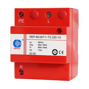 lightning surge spd for ac power supply system(T1+T2) 