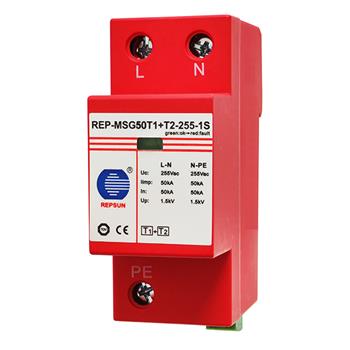 compact size T1+T2 SPD with Iimp:50kA only 36mm for single phase