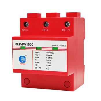 Surge protector for PV1500 with Combined disconnection and short-circuiting device with safe electrical isolation in the protection module